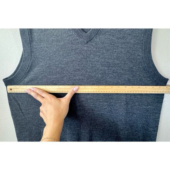 Turnbury's 100% Extra Fine Merino Wool Men’s Sweater V-Neck Vest XL - Picture 7 of 8